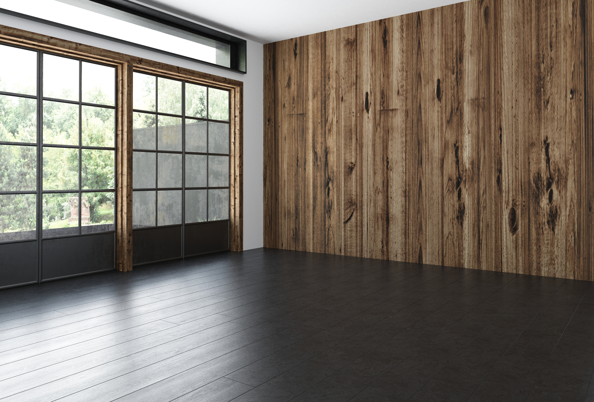 Empty Rustic Style Room